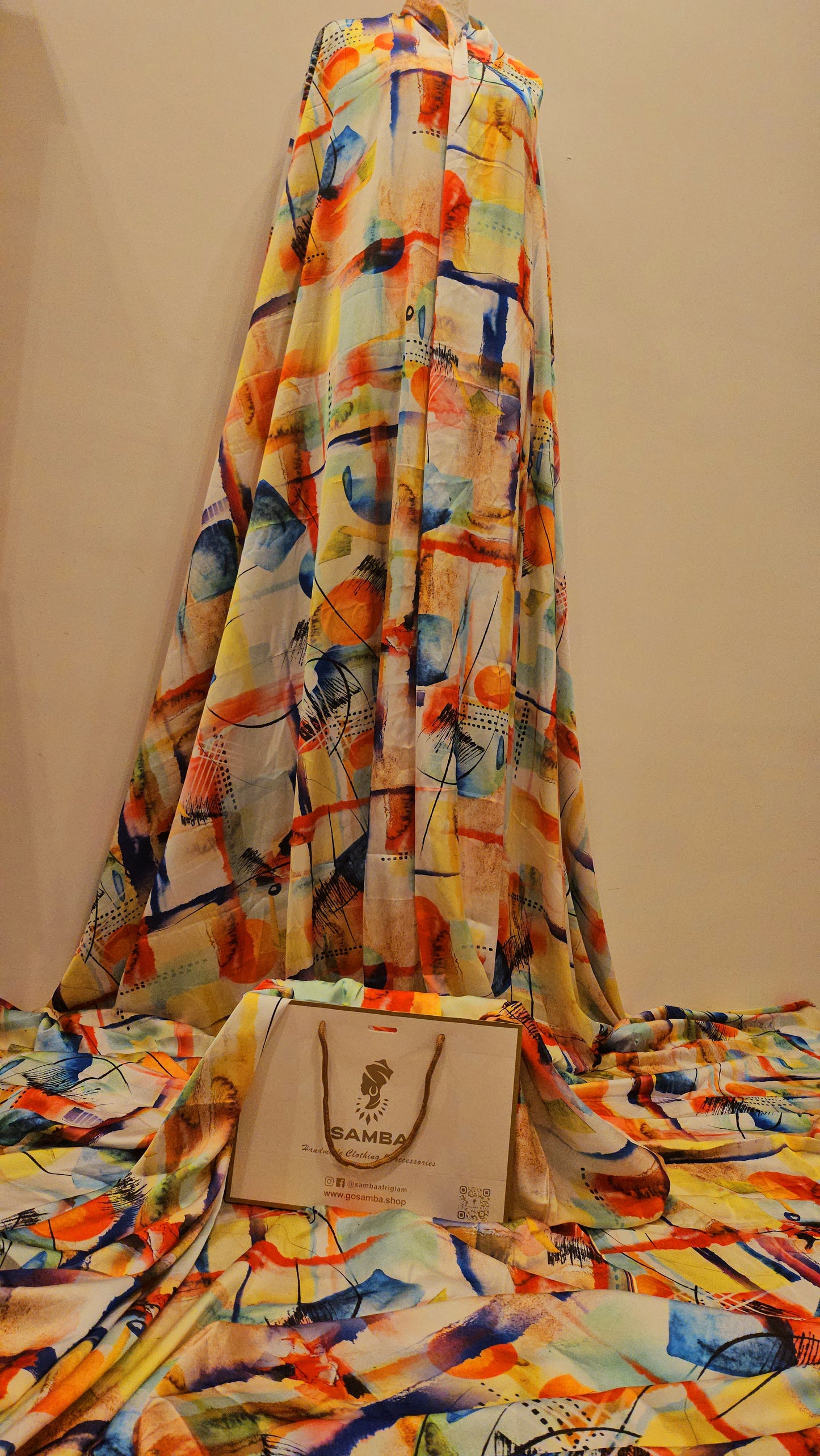 BRUSHSTROKE MIRAGE Silk Fabric