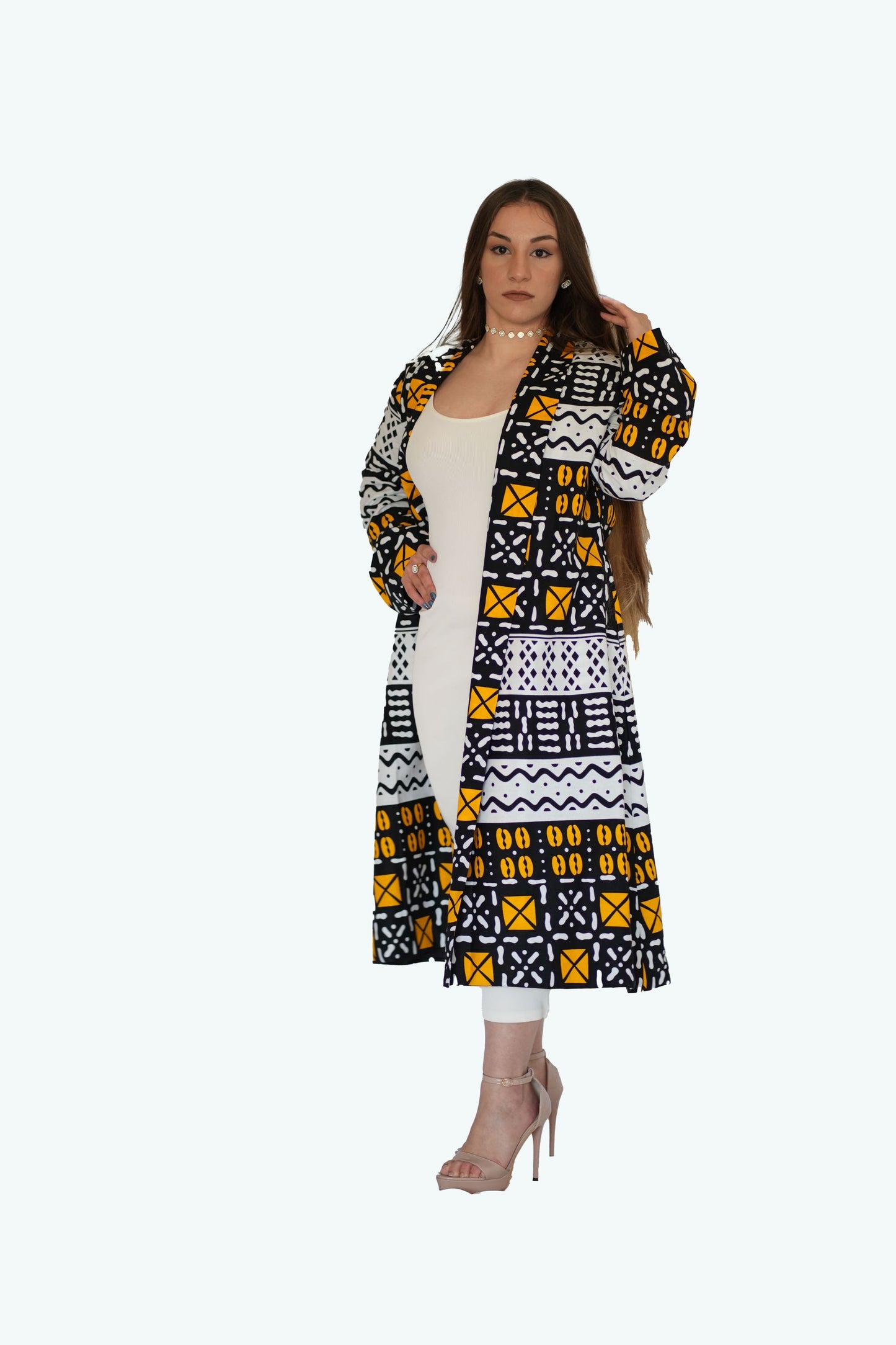 SAFFRON SKY Kimono Cotton Print Kimono Jacket