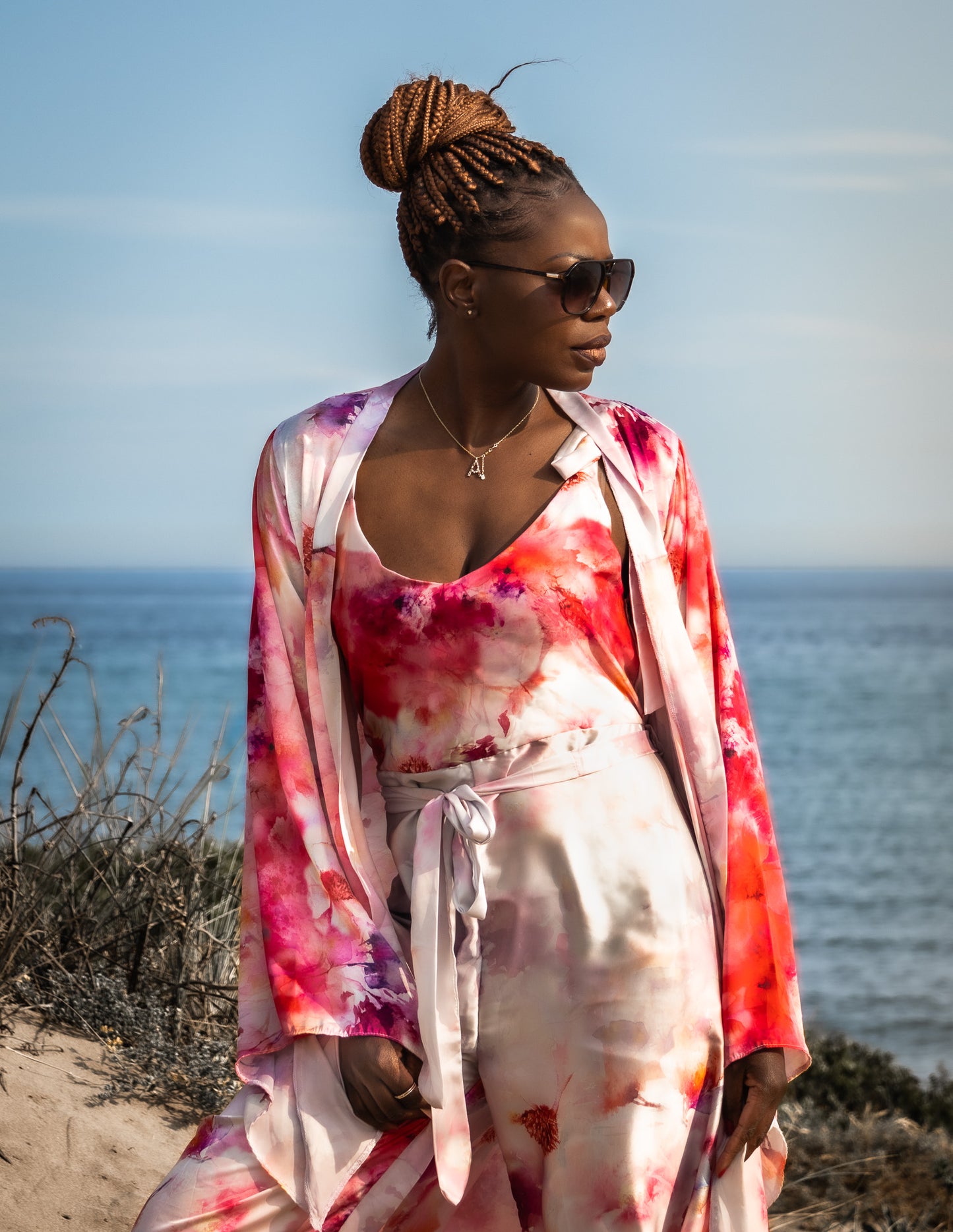 Bespoke PEARL GODDESS Two Piece Silk Set