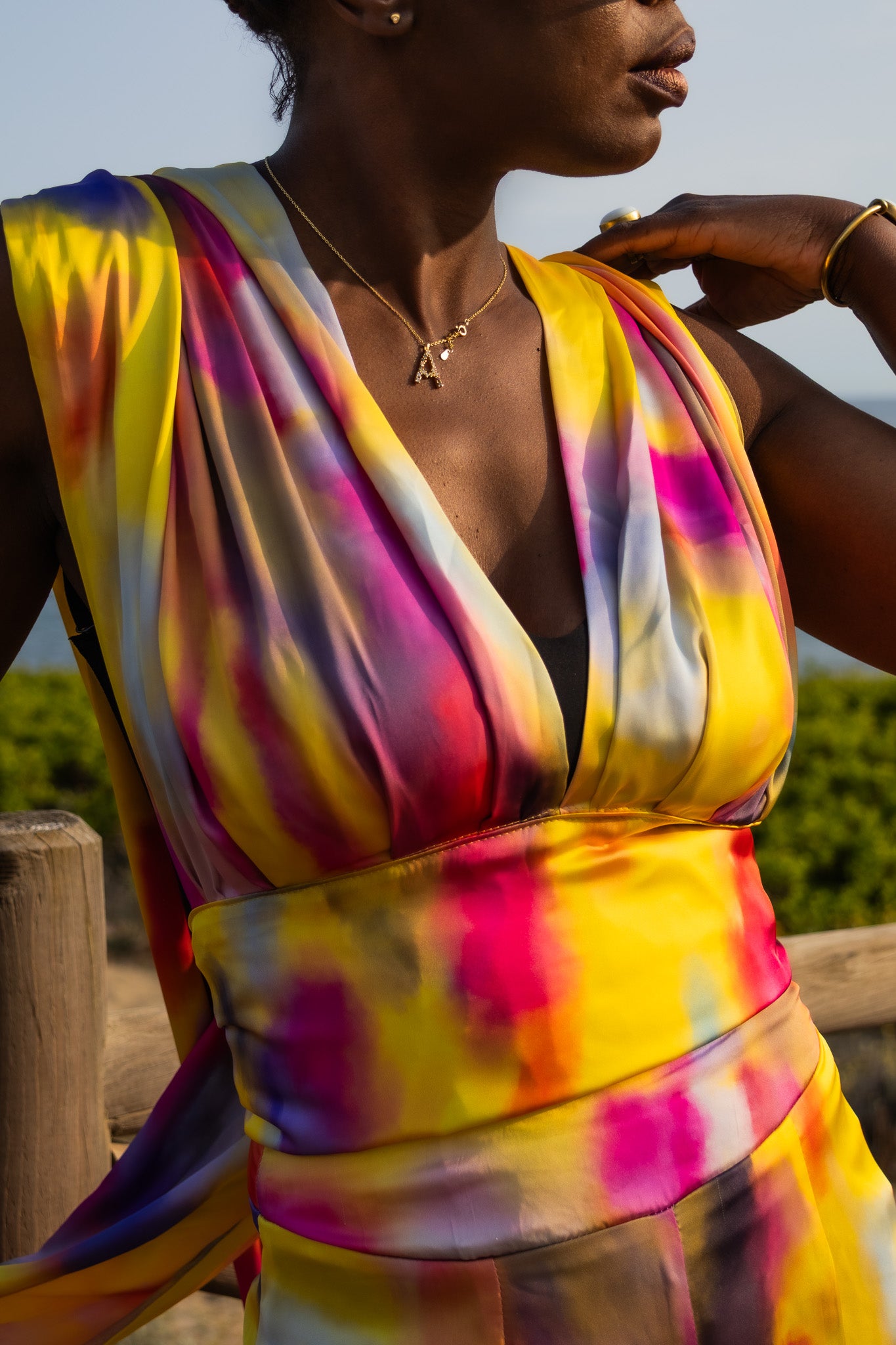 Bespoke DESERT BLOOM Two Piece Luxe Silk Set