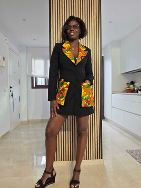 AMAZONIA Blazer Dress, Chic Tailored Statement Dress