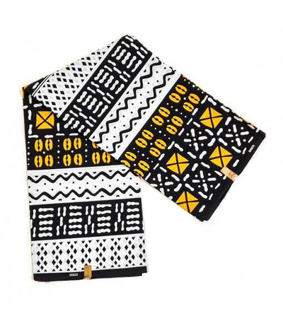 “ZERA 100 Cotton Wax Print Fabric – Blue African Pattern”