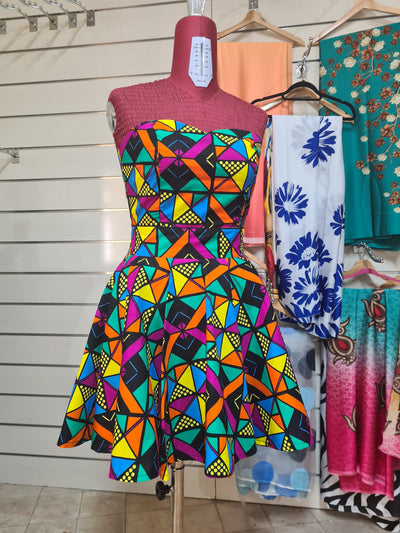 Bespoke JEMA Cotton Print Dress Made to Order – Back View