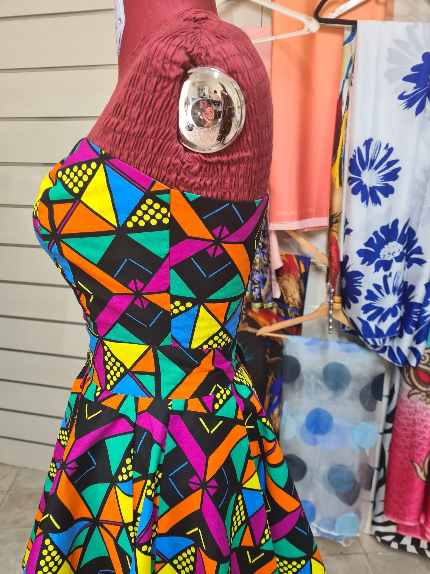 Bespoke JEMA Cotton Print Dress Made to Order