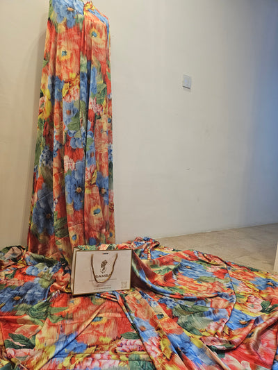 “SHADOW GARDEN Lightweight Silk Fabric in soft pastel tones