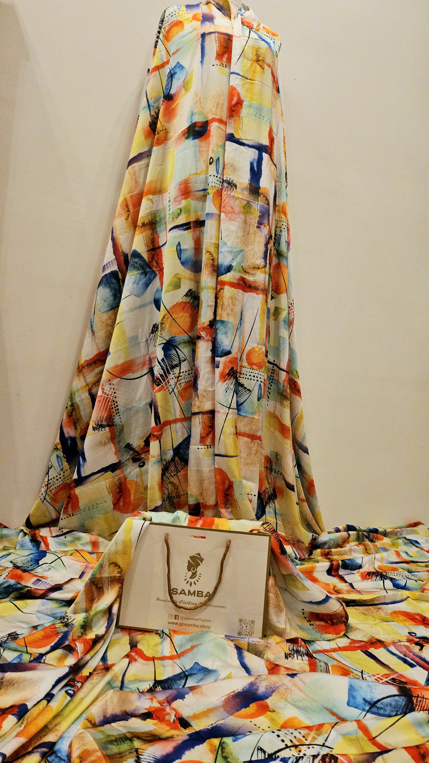 BRUSHSTROKE MIRAGE Silk Fabric