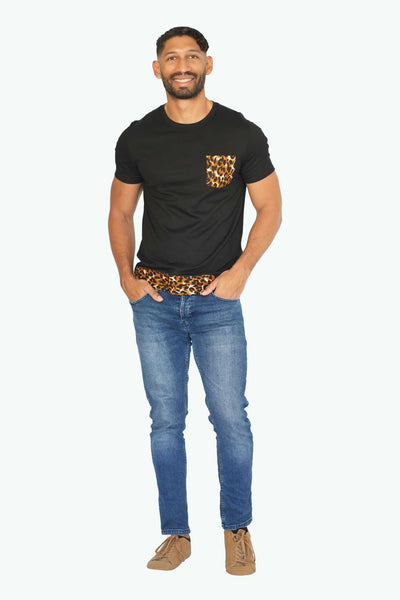 BLACK ANKARA TOUCH T-Shirt front view