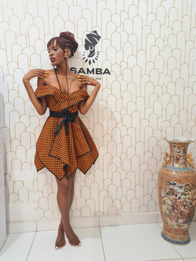 Bespoke MARULA PETAL Dress front view