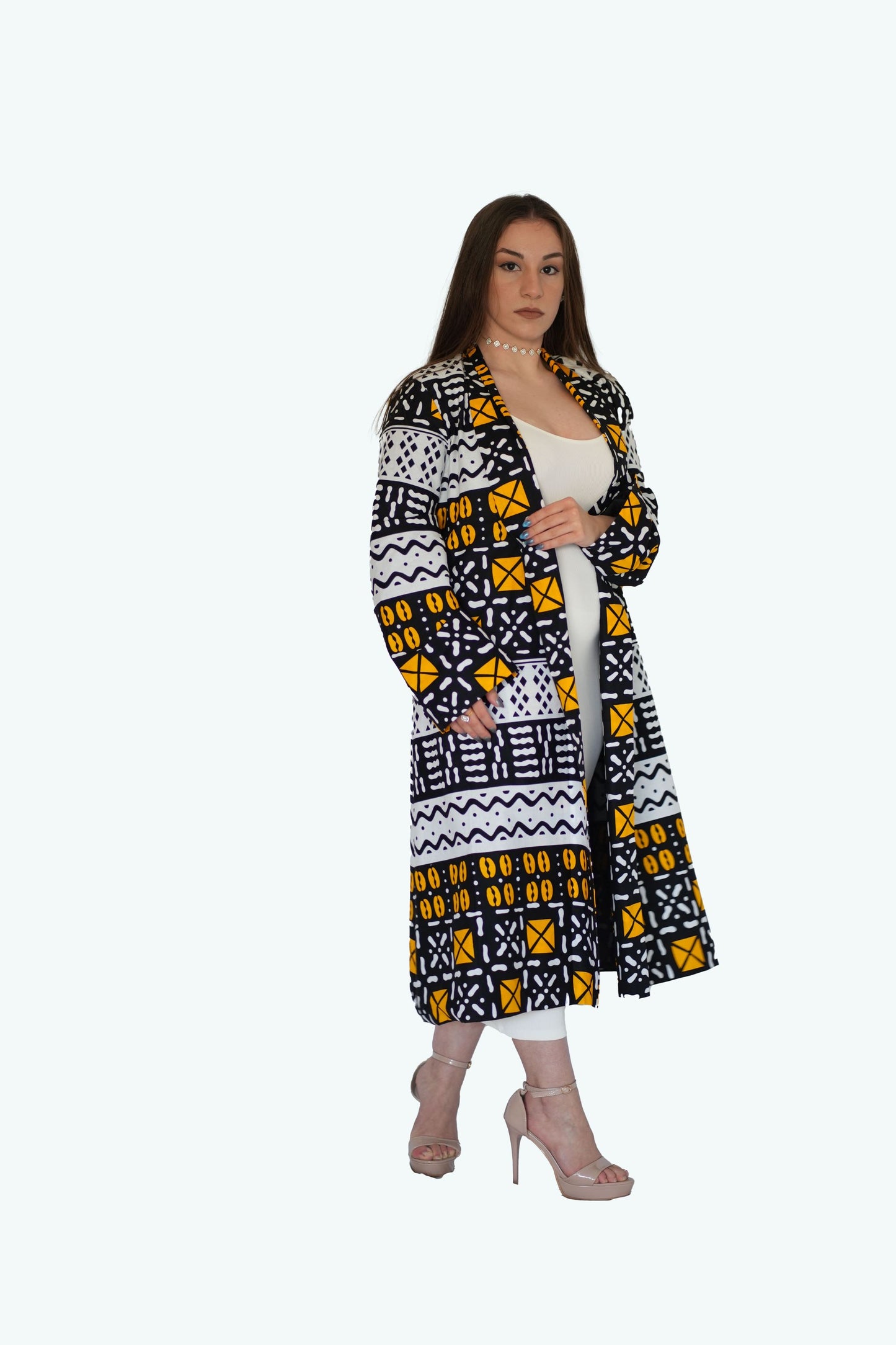 SAFFRON SKY Kimono Cotton Print Kimono Jacket