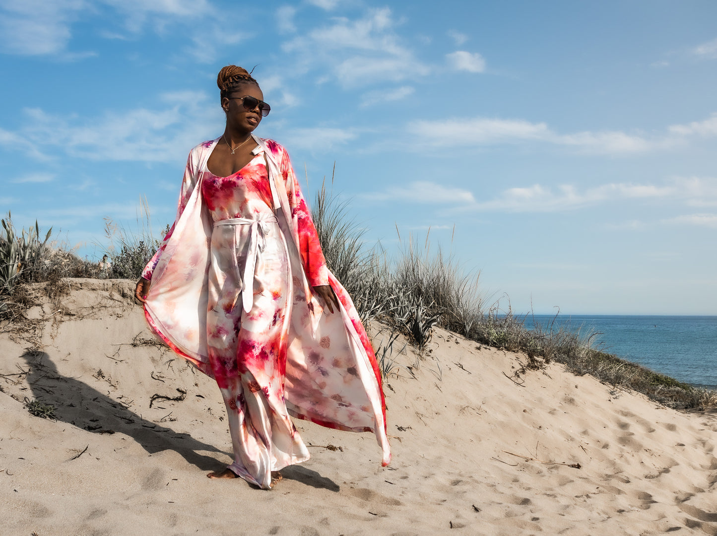 Bespoke PEARL GODDESS Two Piece Silk Set