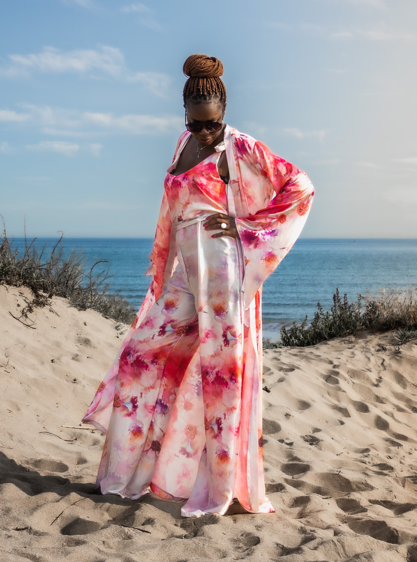 Bespoke PEARL GODDESS Two Piece Silk Set