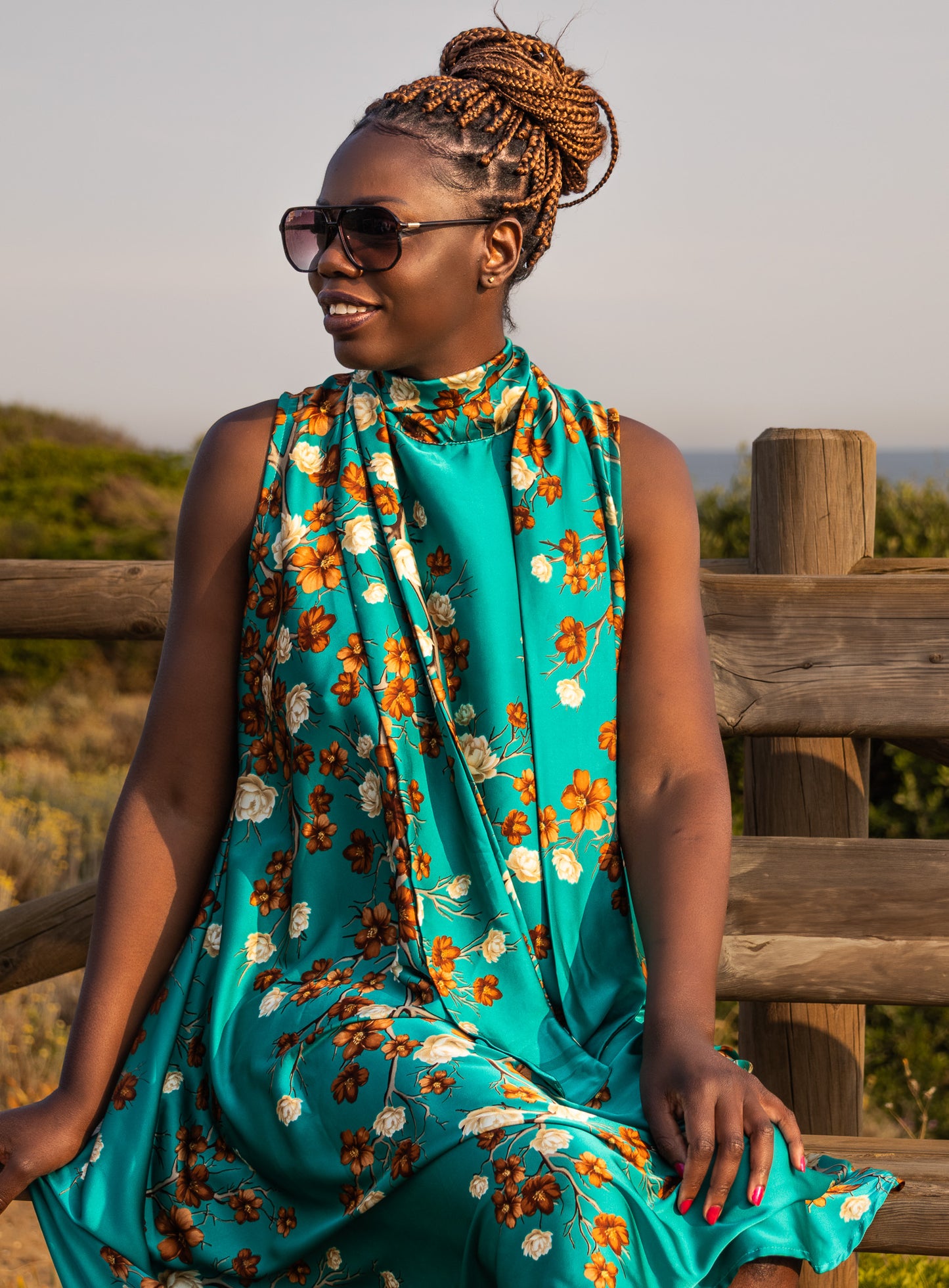 Bespoke FLOR DE MAR Silk Dress