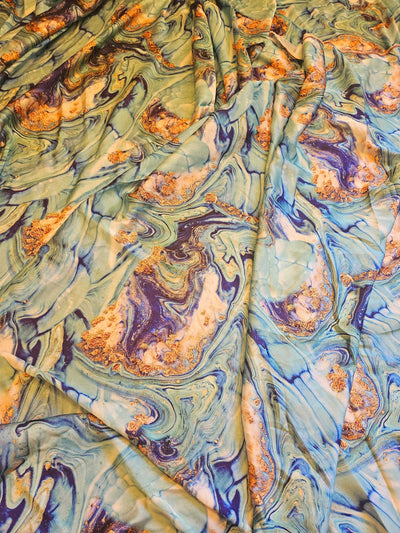 MARBLE Silk Fabric front view